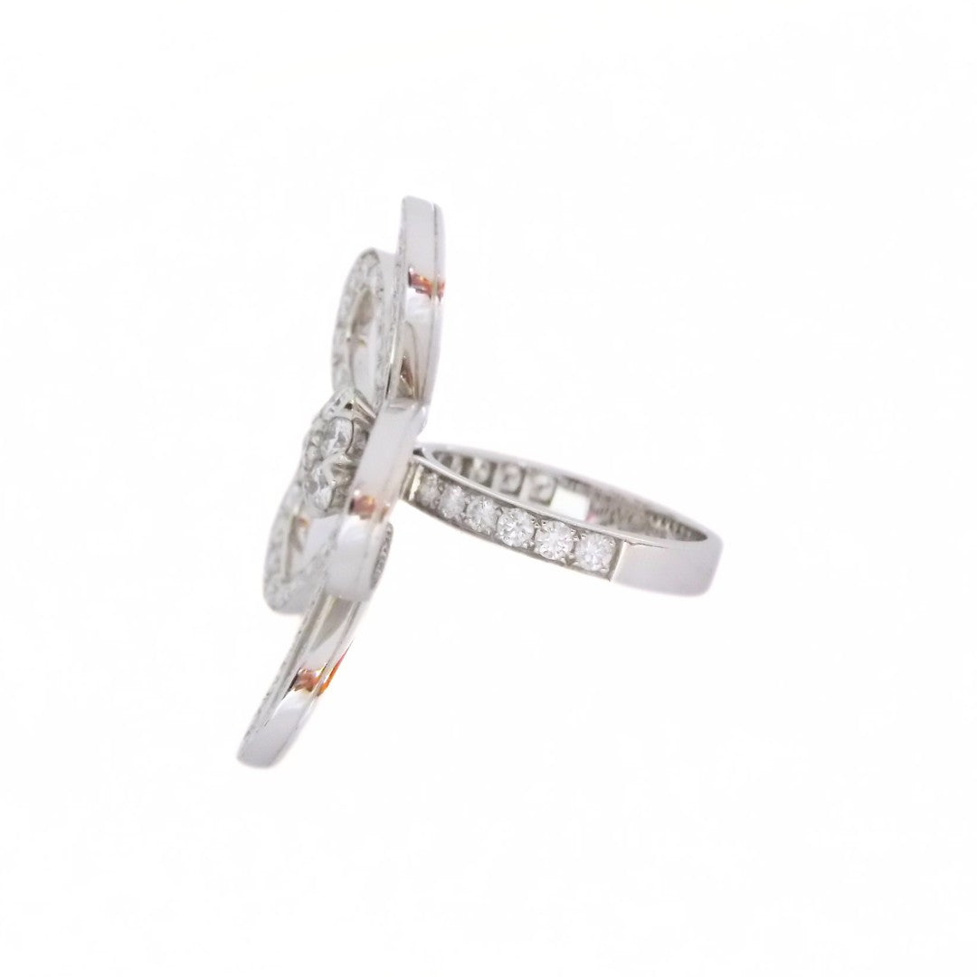 Van Cleef & Arpels 18K White Gold Diamond 'Flower Lace' Ring