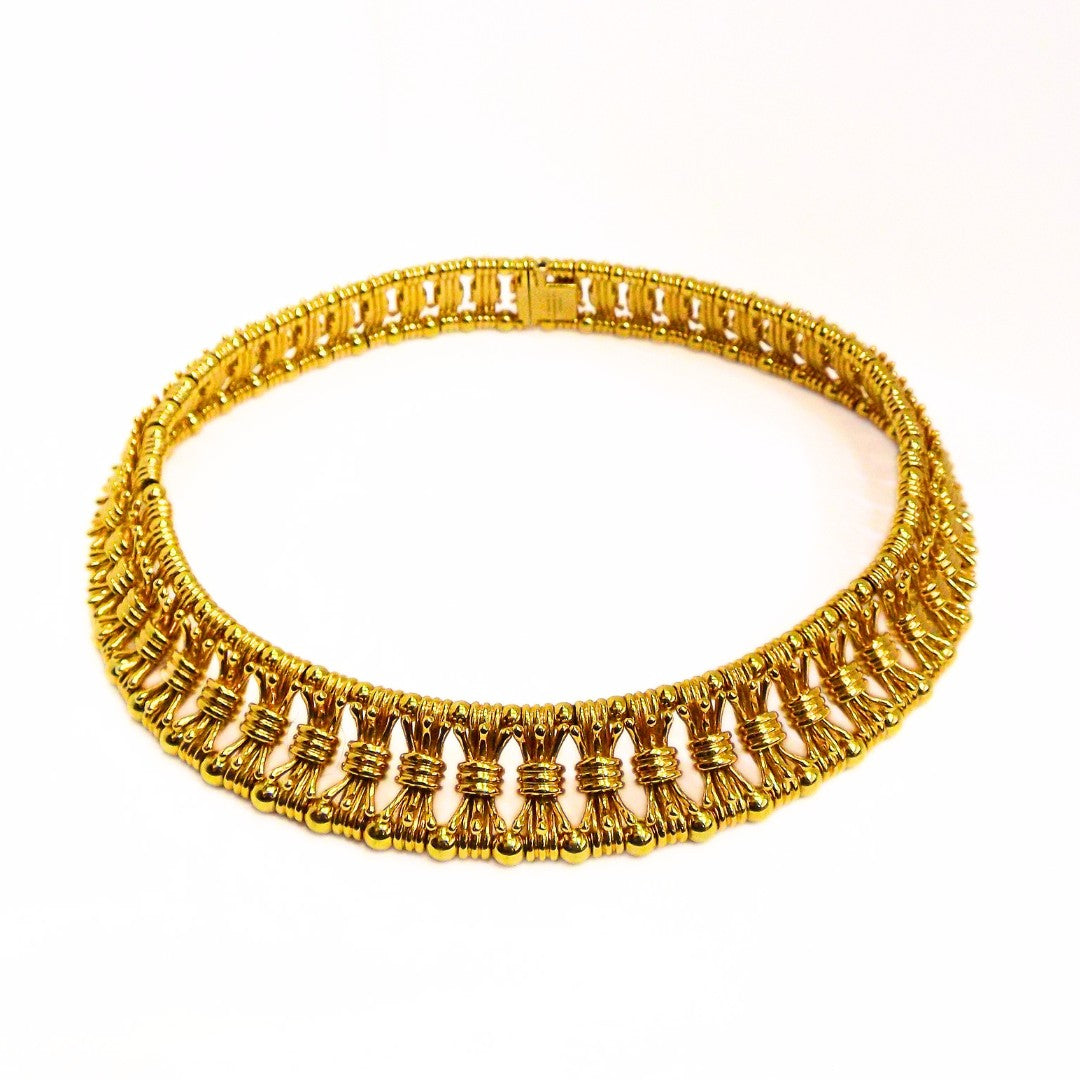 Tiffany & Co. Schlumberger 18K Yellow Gold 'Bow Tie' Collar Necklace