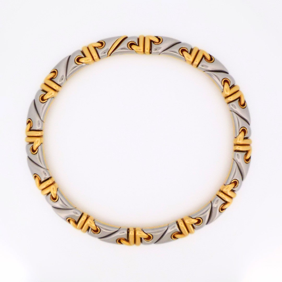Bulgari Steel and Gold Collar Necklace