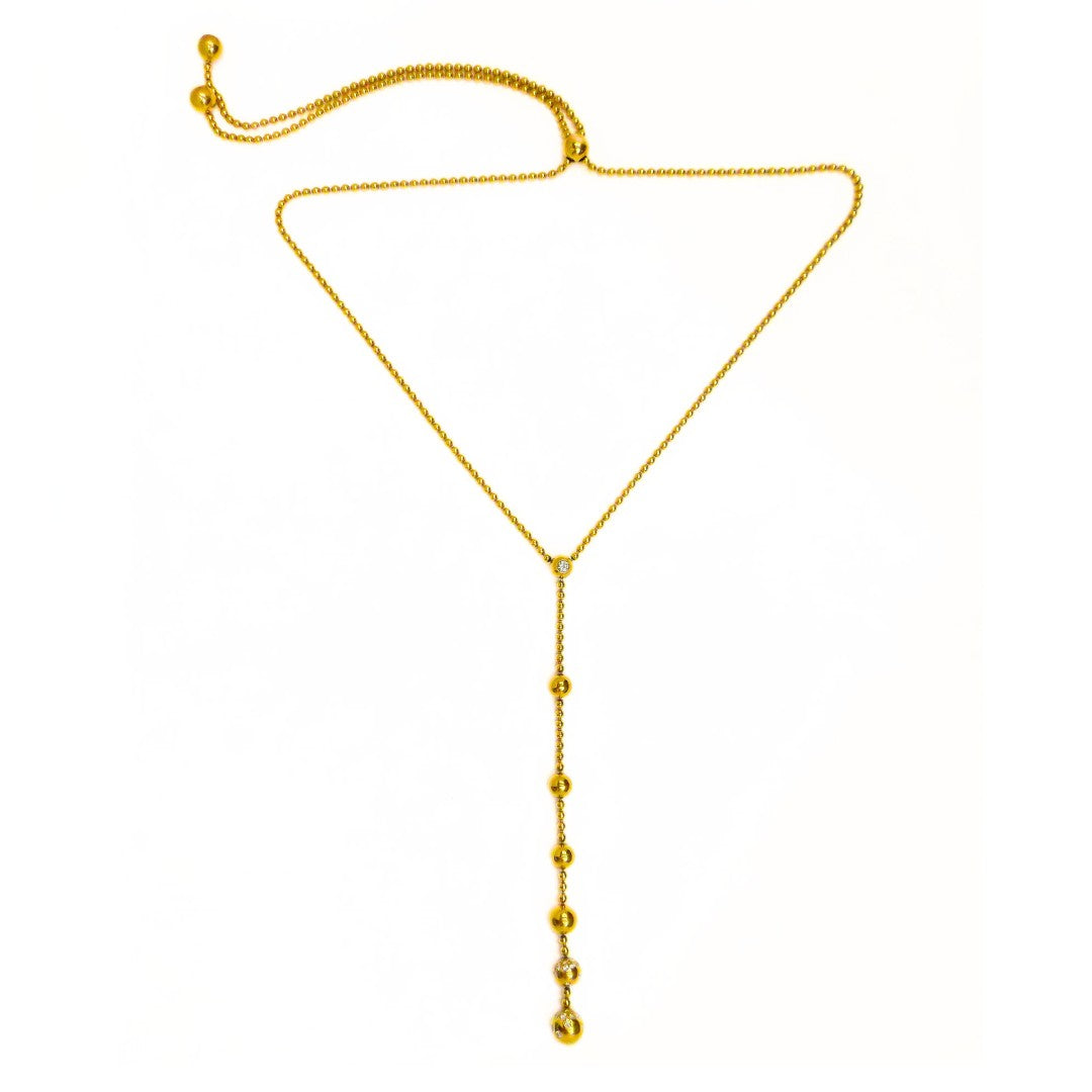 Cartier Draperie 18K Gold Diamond Lariat Necklace