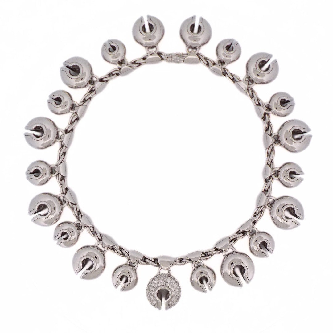 Marina B 'Campanelli' 18K White Gold Diamond Necklace