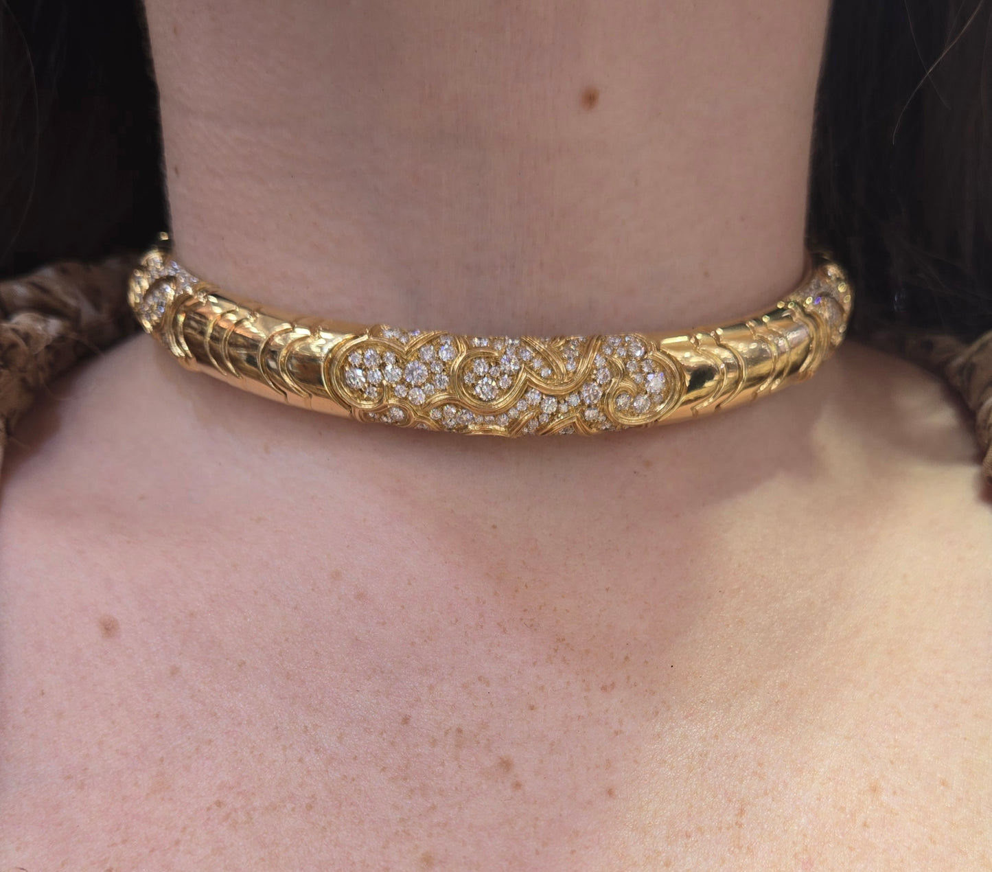 Marina B Gold Diamond 'Onda' Choker Necklace