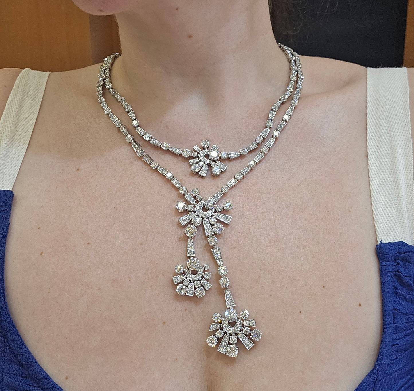 Bulgari 18K White Gold Diamond Necklace