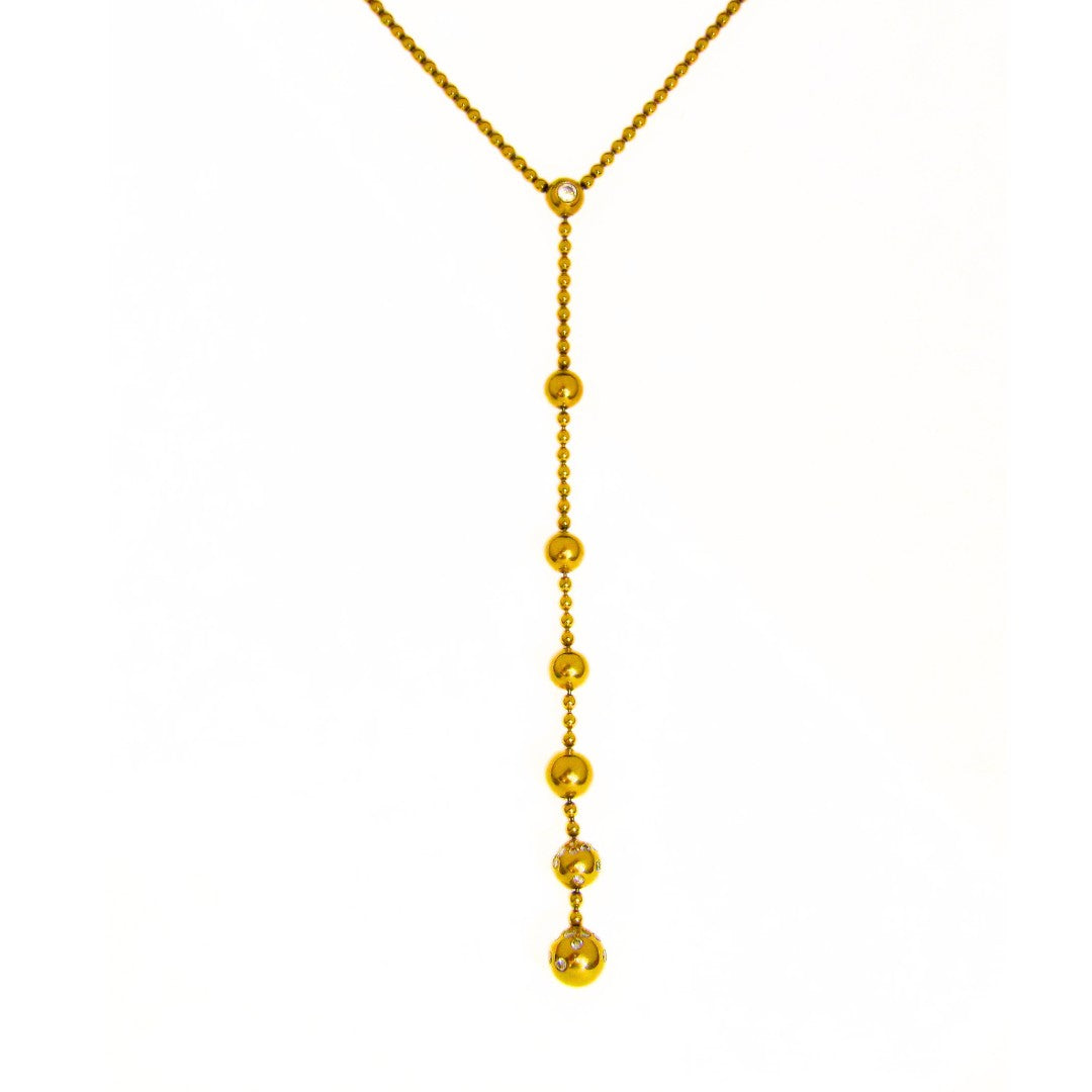 Cartier Draperie 18K Gold Diamond Lariat Necklace