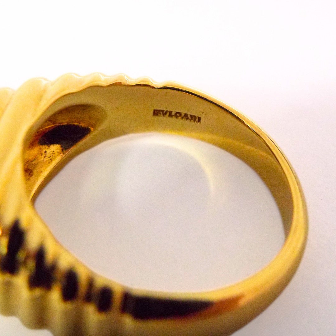 Bulgari 18K Gold Peridot Ring