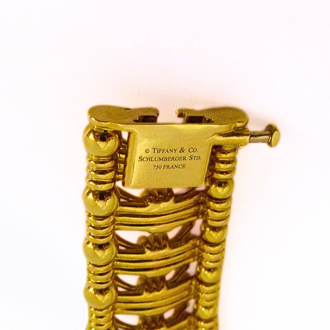 Tiffany & Co. Schlumberger 18K Yellow Gold 'Bow Tie' Collar Necklace