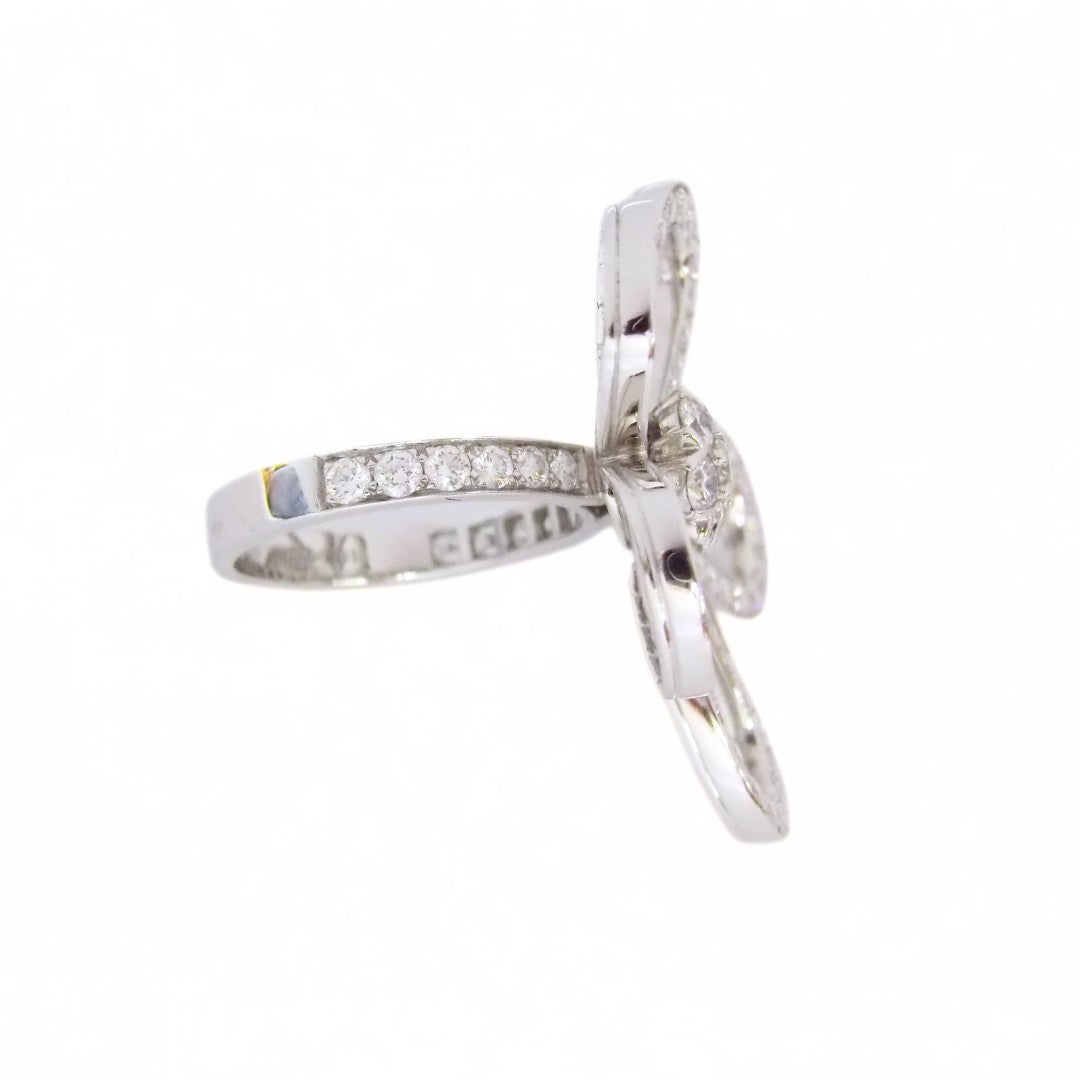 Van Cleef & Arpels 18K White Gold Diamond 'Flower Lace' Ring