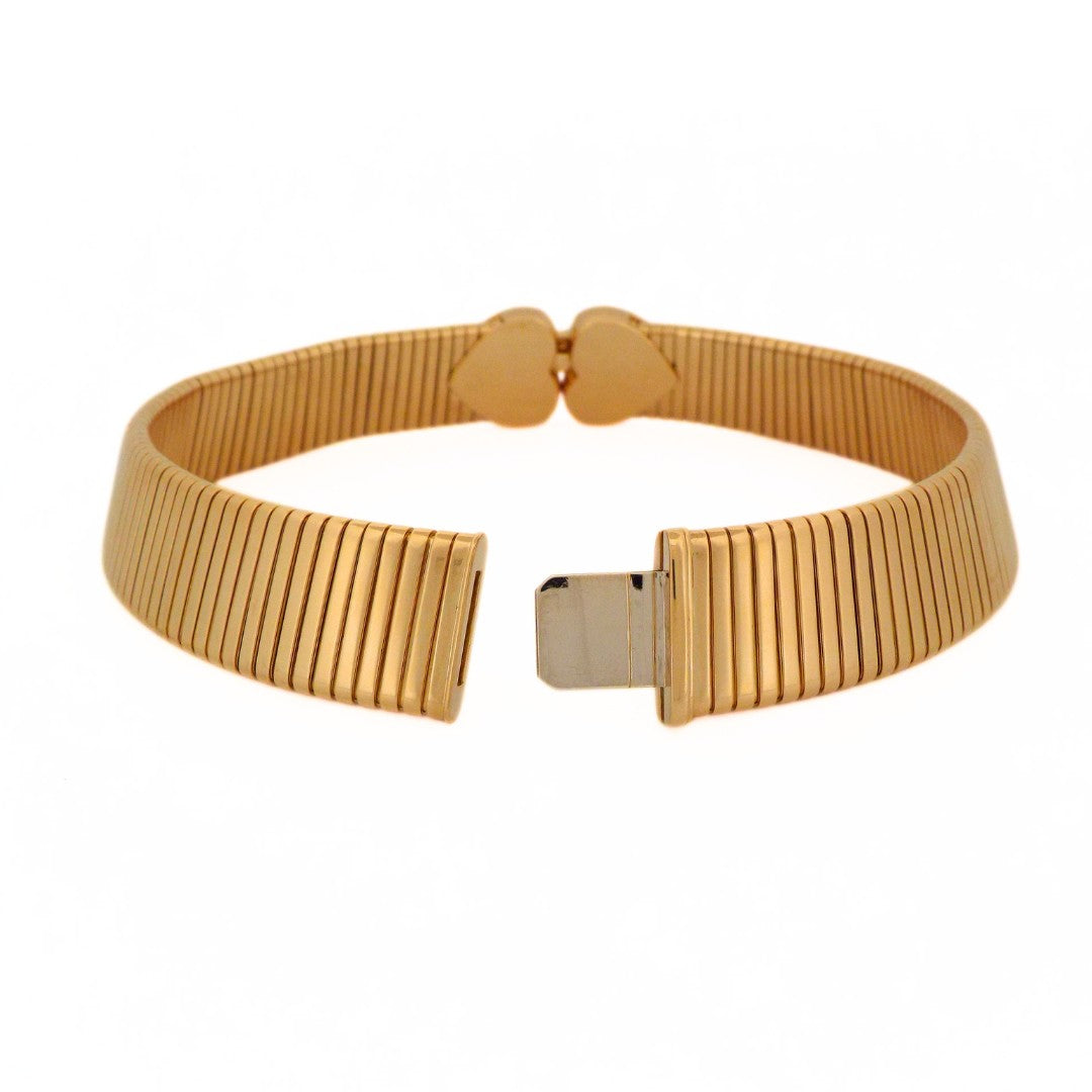 Bulgari Tubogas 18K Gold Diamond Doppio Necklace