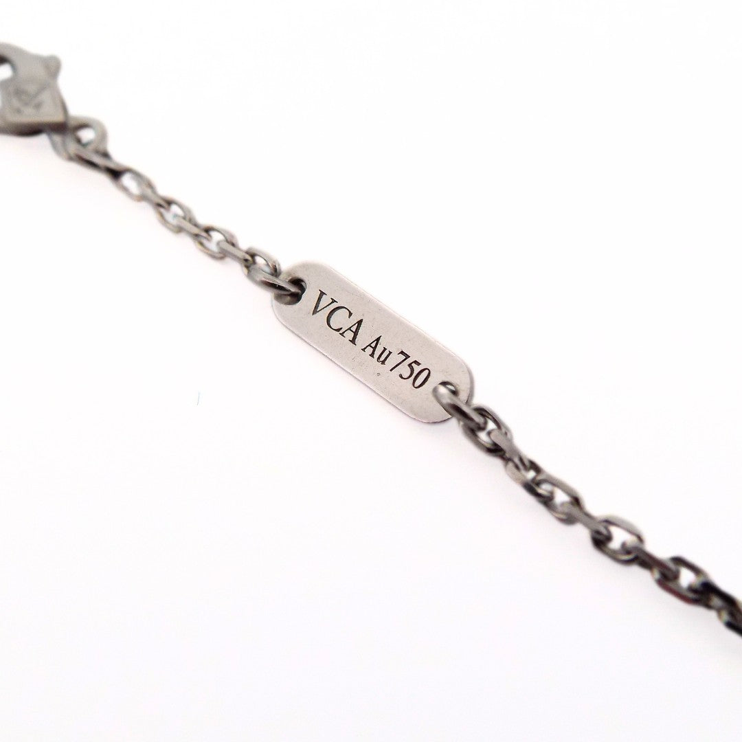 Van Cleef & Arpels 18K White Gold Diamond Two Butterfly Pendant Chain Necklace