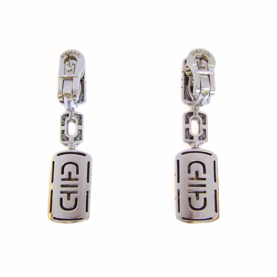 Bulgari 'Parentesi' 18K White Gold Diamond Earrings