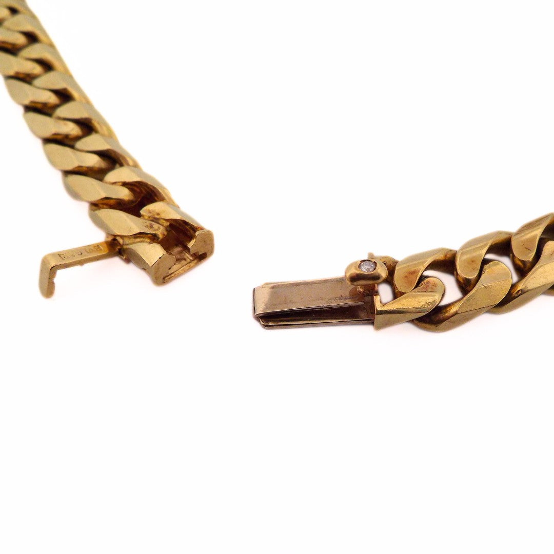 Bulgari 18K Gold Monete Diamond Emerald Collar Chain Necklace