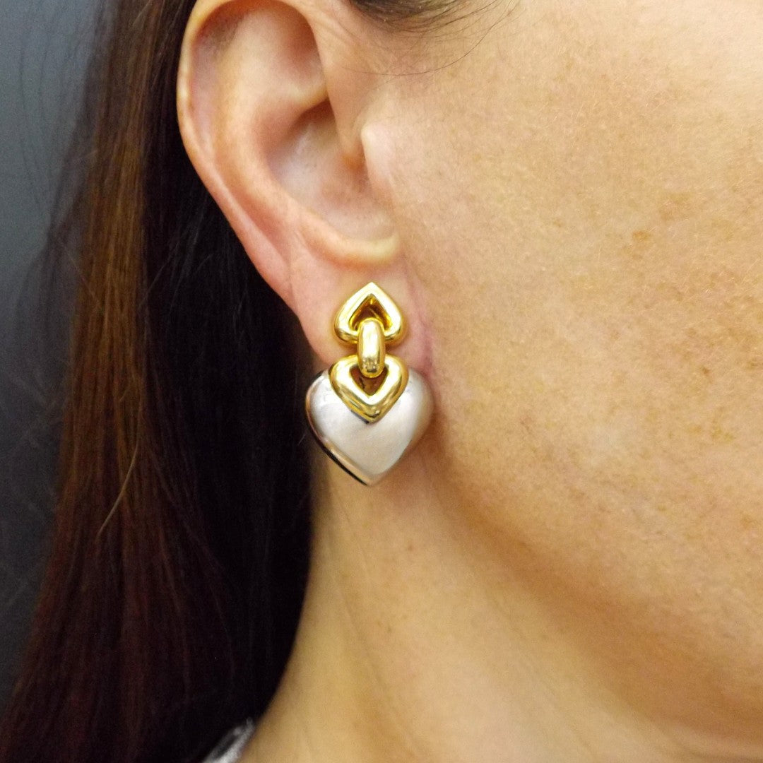 Bulgari 18K Bicolor Gold Doppio Earclip Earrings