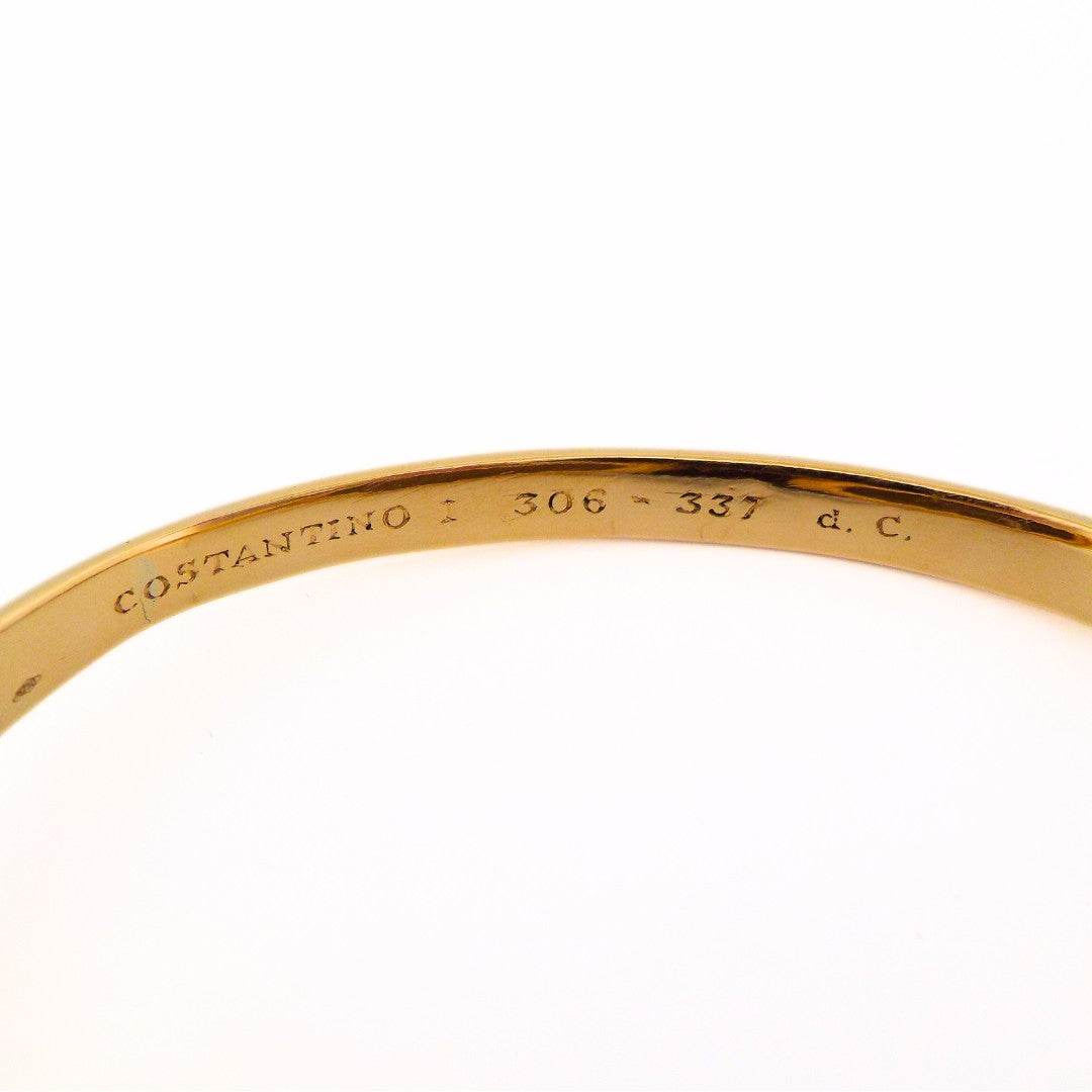 Bulgari Double Monete 18K Gold Hinge Bracelet