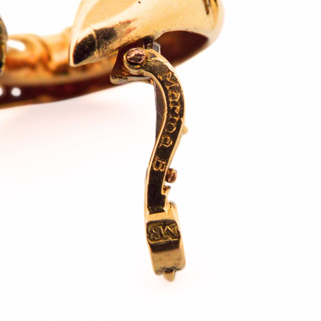 Marina B 'Onda' 18K Gold Diamond Earclip Earrings