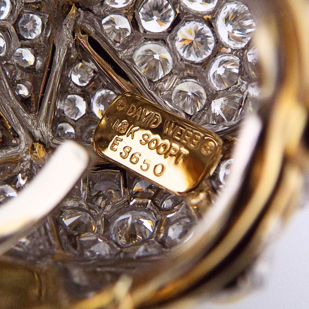 David Webb 18K Diamond Geodesic Dome Ring