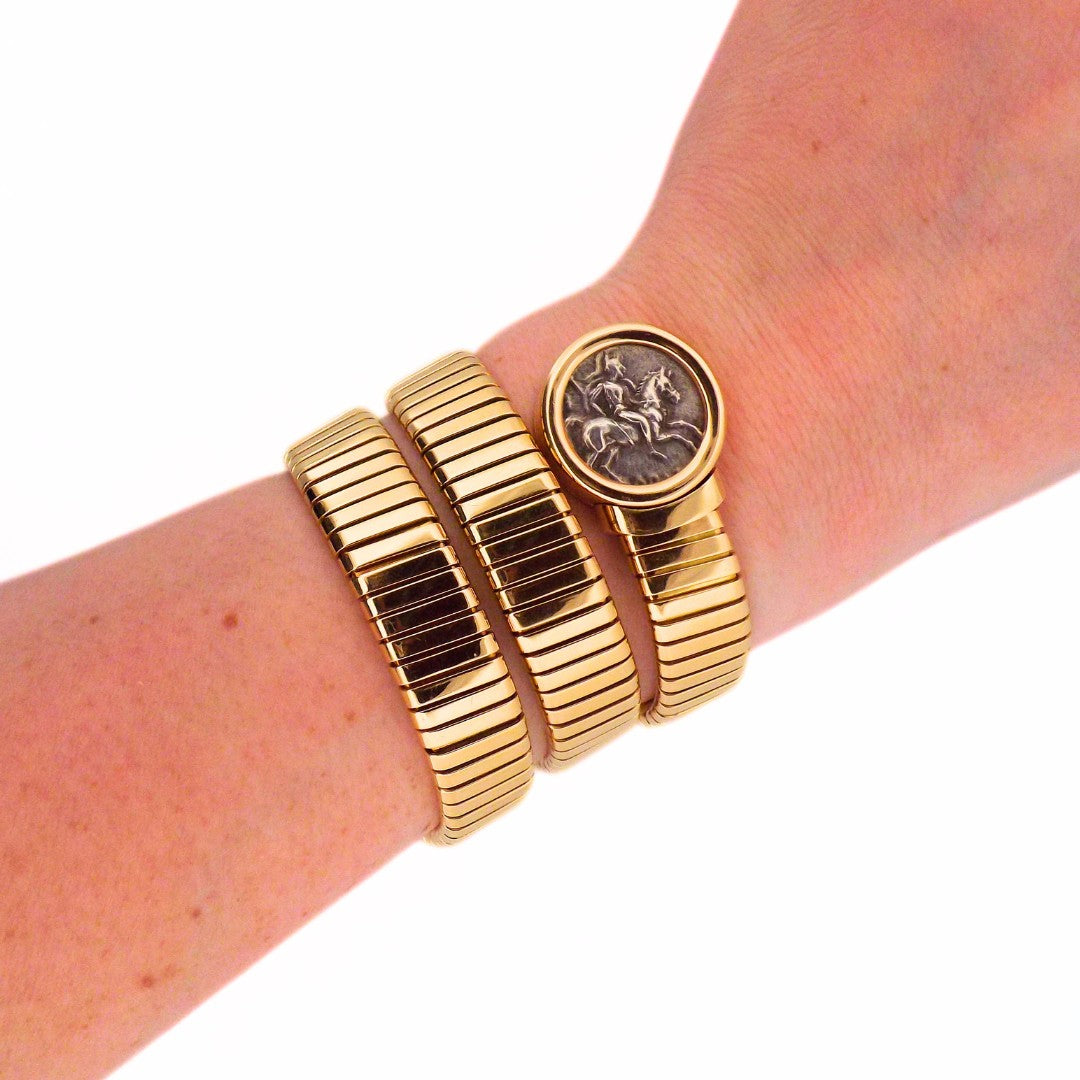 Bulgari Monete 'Tubogas' Triple Row Bracelet