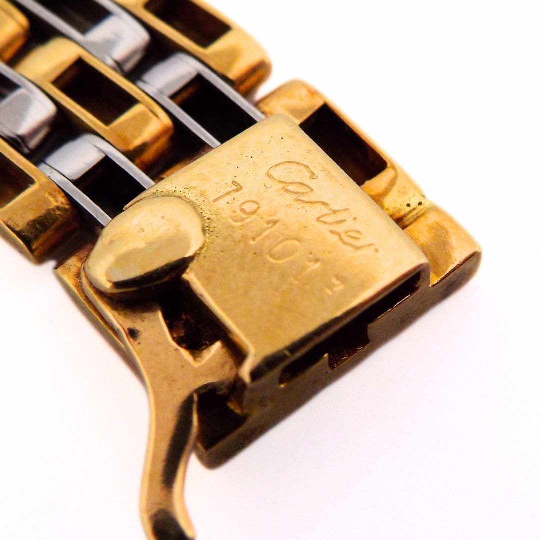 Cartier 18K Gold Steel Maillon Necklace with Detachable Panthere