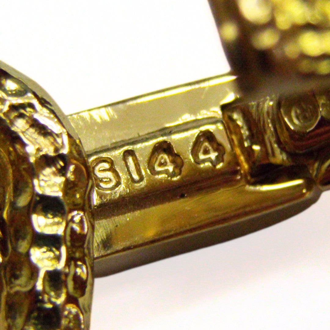 David Webb 18K Hammered Gold Pendant Necklace
