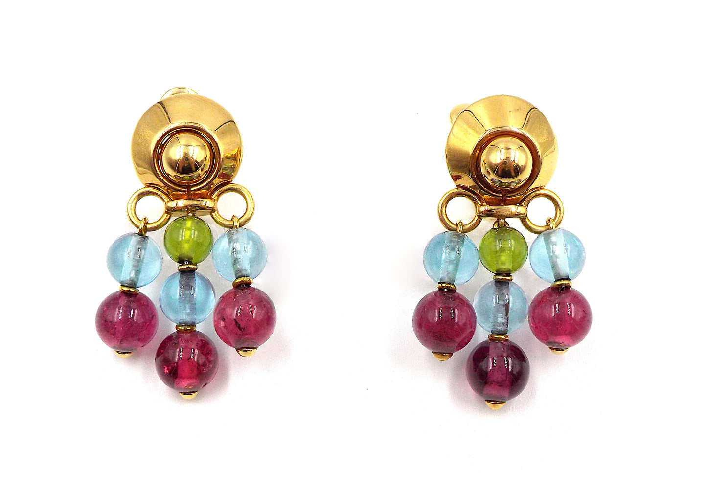 Bulgari Multi-Gem Gold Earrings