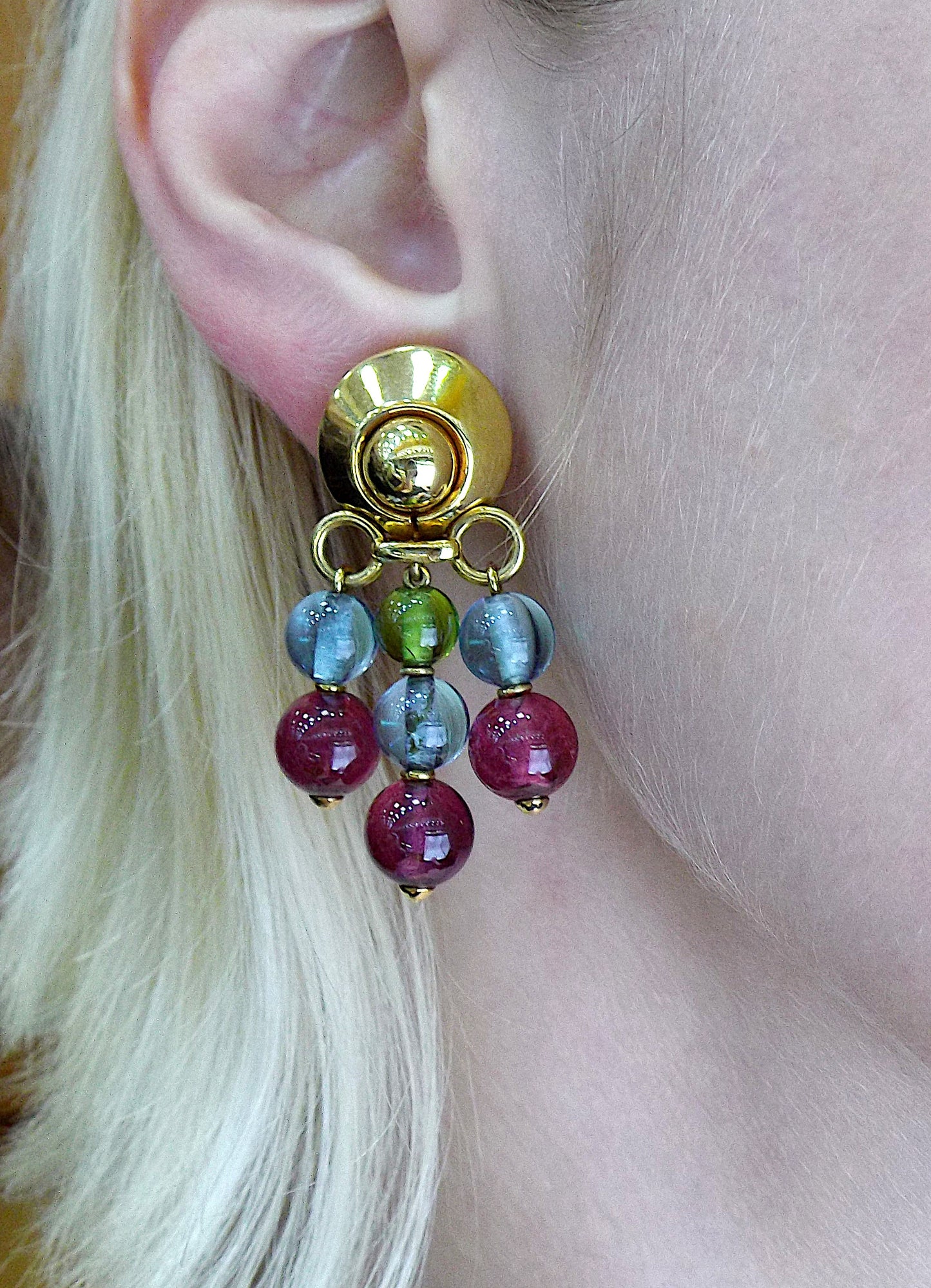 Bulgari Multi-Gem Gold Earrings