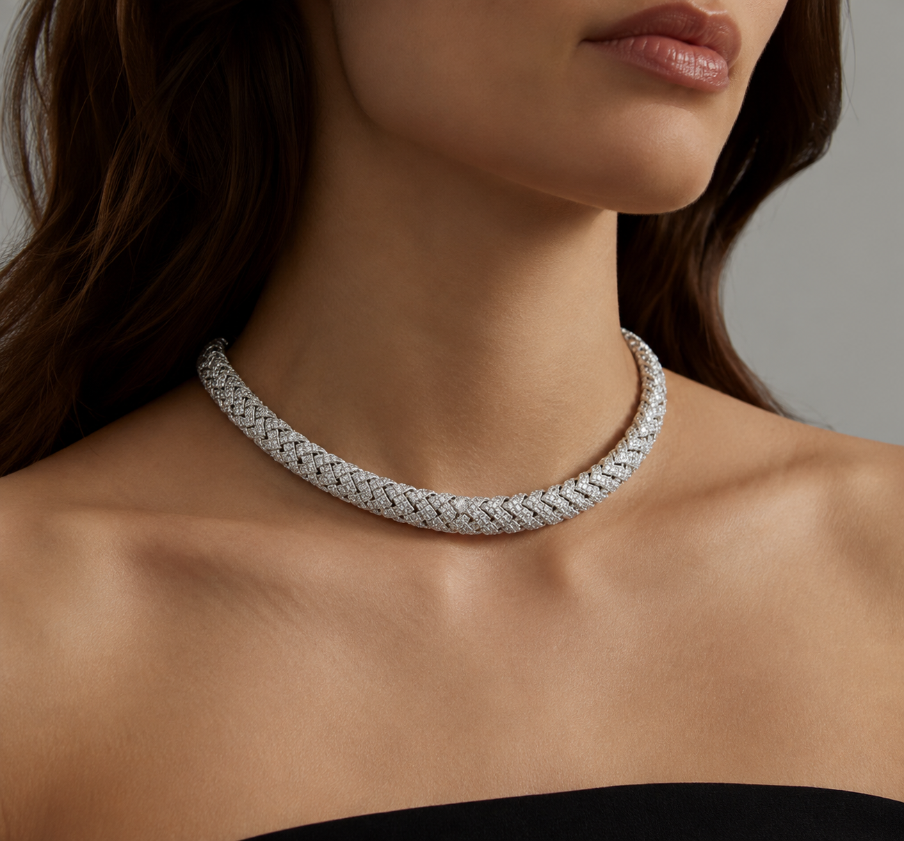 Tiffany & Co. 'Vannerie' Diamond Choker Necklace