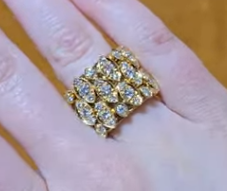 Cartier 18K Yellow Gold Diamond 'Diadea' Ring