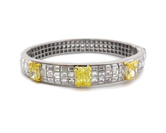 Graff Diamond Fancy Yellow Diamond Bangle Bracelet
