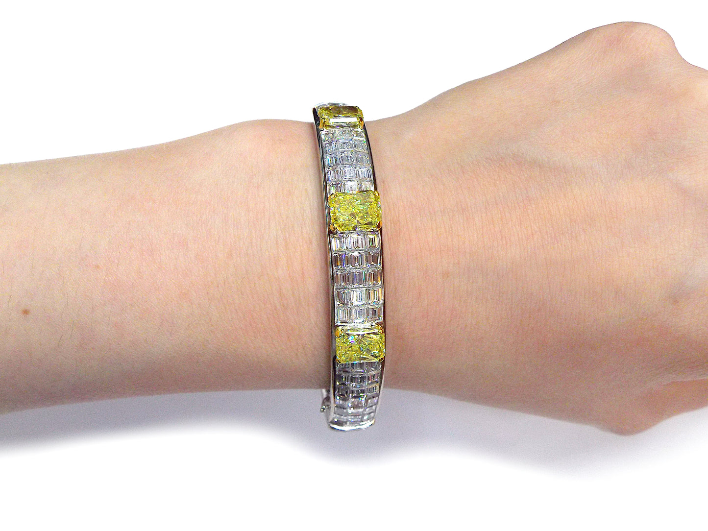 Graff Diamond Fancy Yellow Diamond Bangle Bracelet