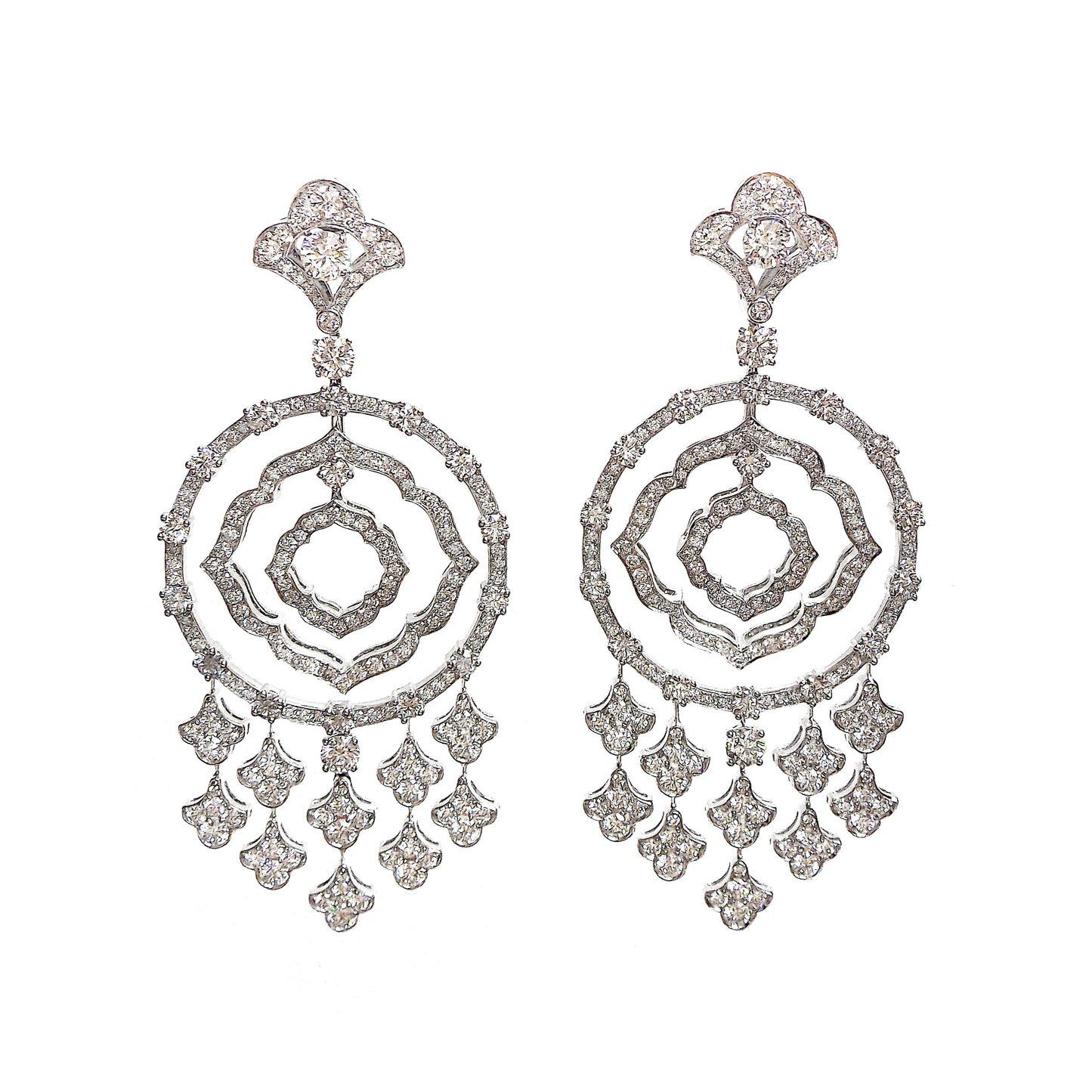 Graff White Gold Diamond Gypsy Earrings