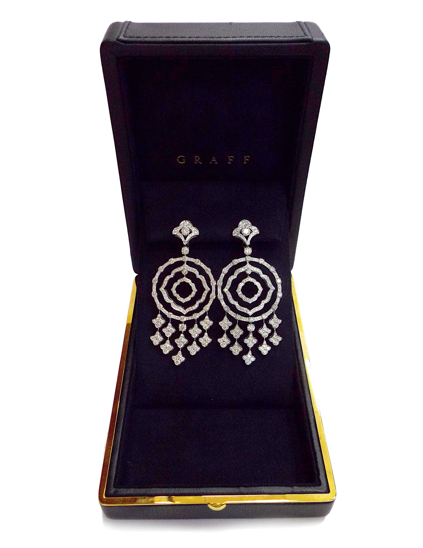 Graff White Gold Diamond Gypsy Earrings