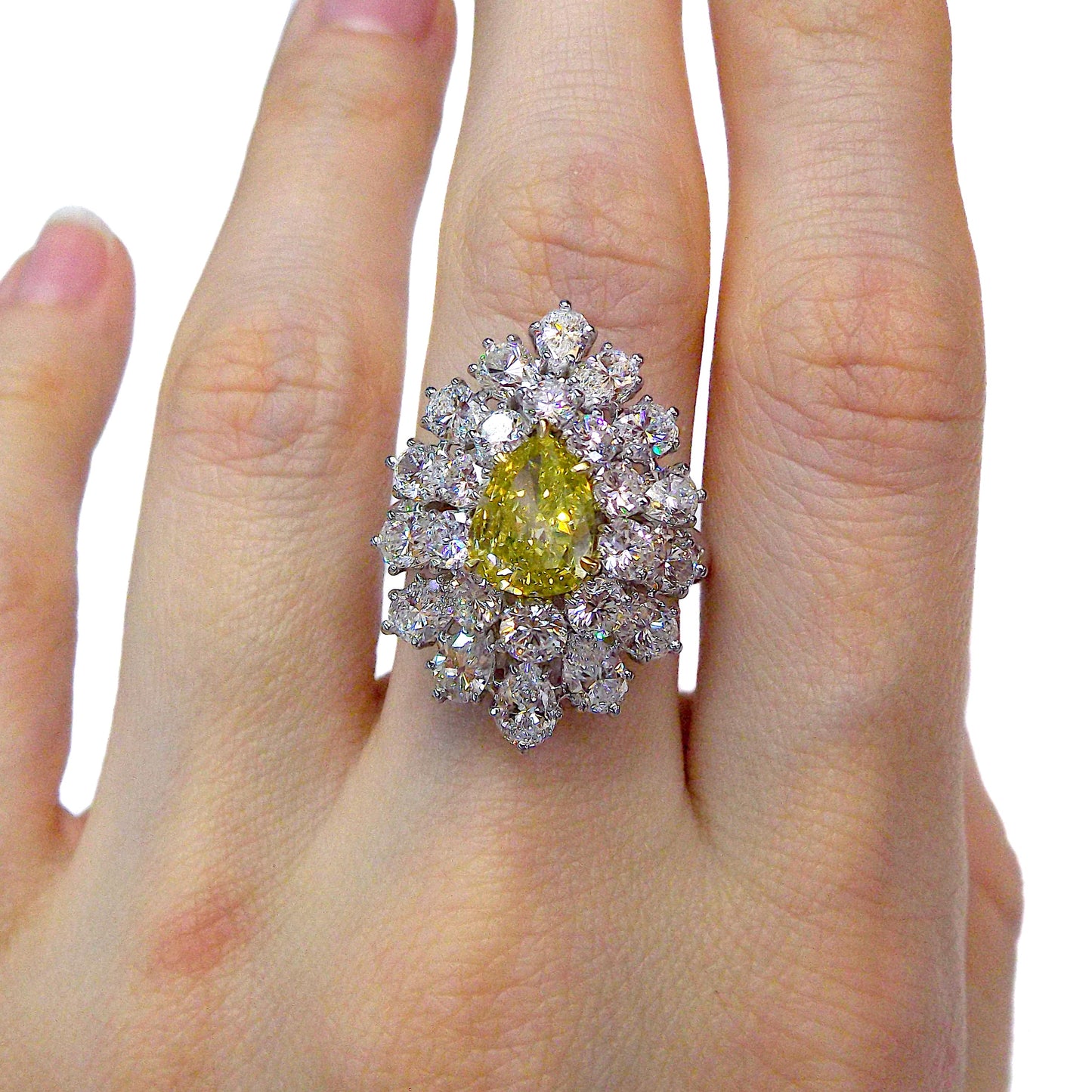 VCA Fancy Intense Yellow Diamond Ring