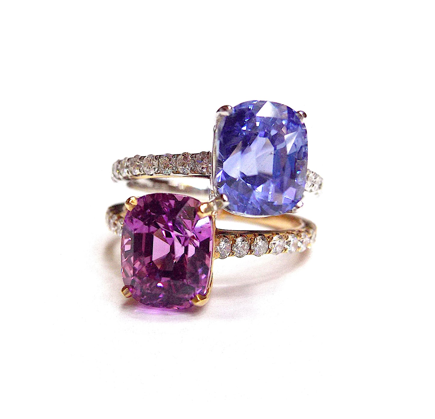 Multi-Colored Sapphire Diamond Ring