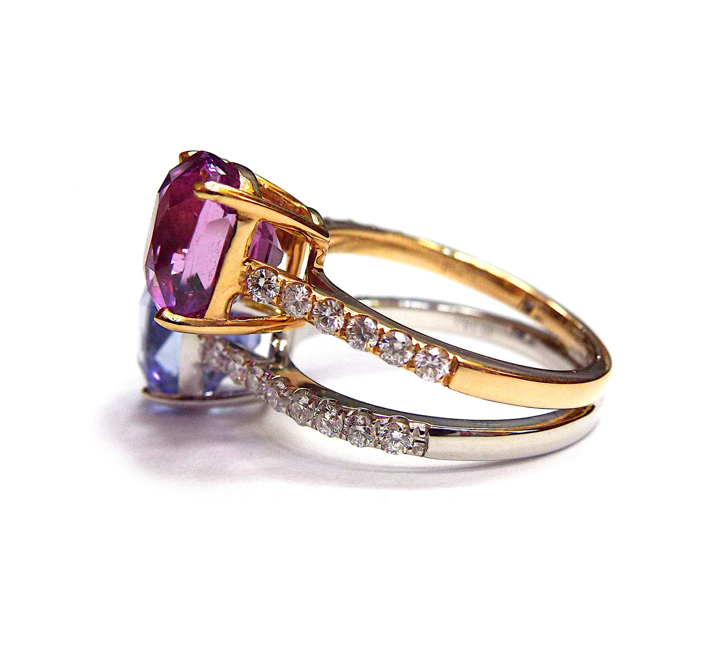 Multi-Colored Sapphire Diamond Ring