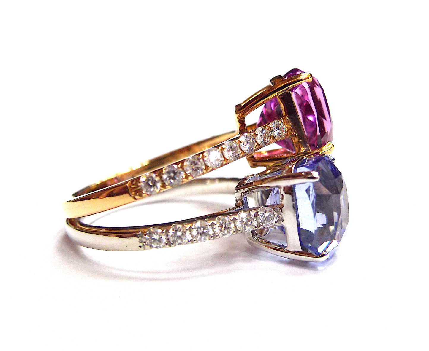 Multi-Colored Sapphire Diamond Ring