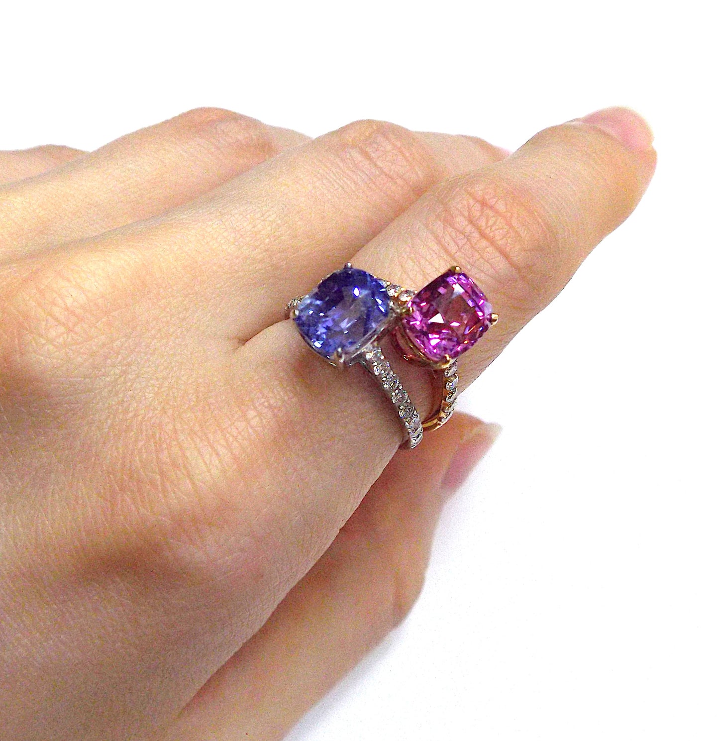 Multi-Colored Sapphire Diamond Ring