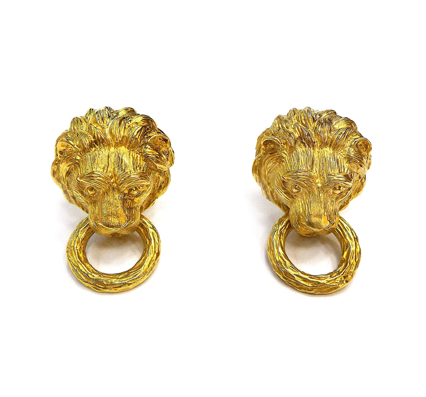 VCA Lionhead Doorknocker Earclips