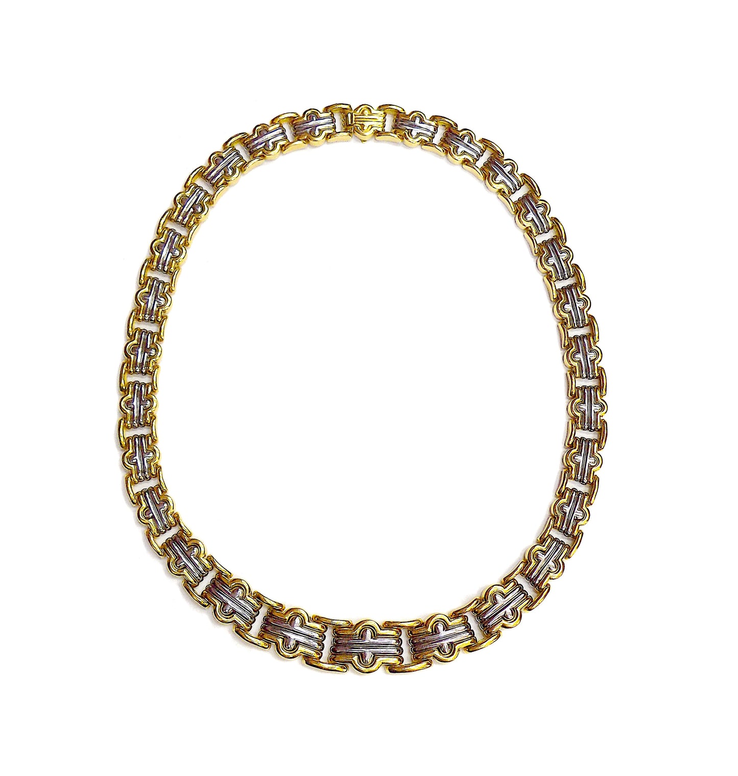 Bulgari 'Parentesi' 18K Gold and Steel Necklace