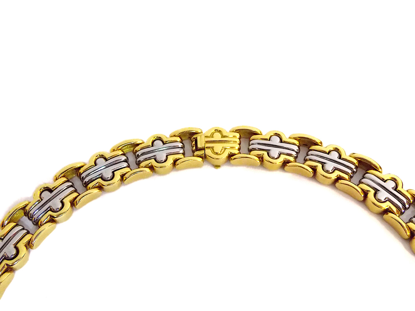 Bulgari 'Parentesi' 18K Gold and Steel Necklace