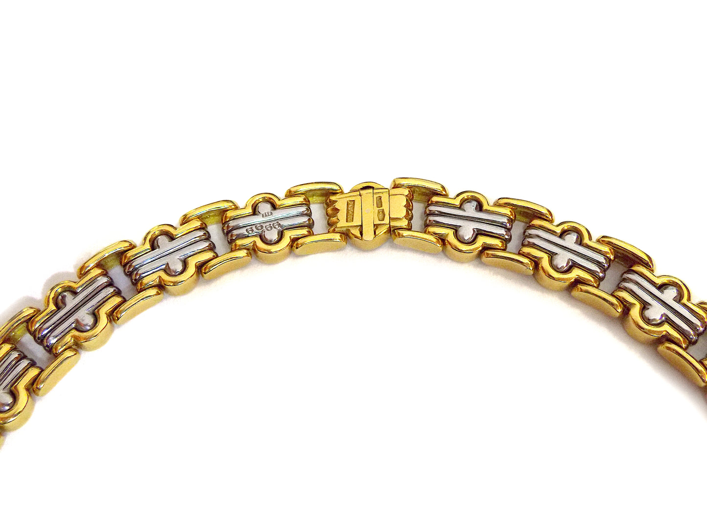 Bulgari 'Parentesi' 18K Gold and Steel Necklace