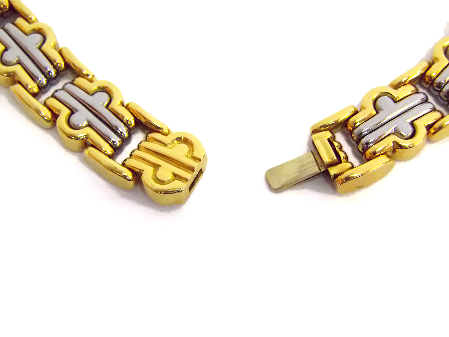 Bulgari 'Parentesi' 18K Gold and Steel Necklace
