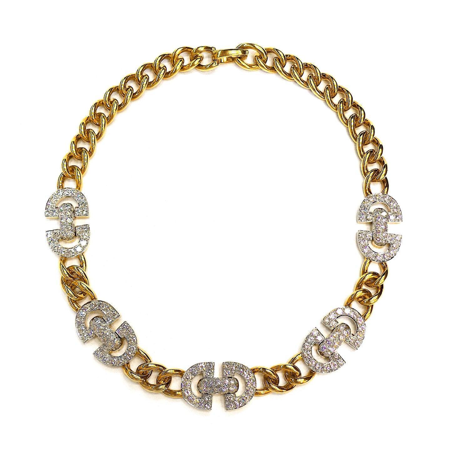 David Webb Gold and Diamond Necklace