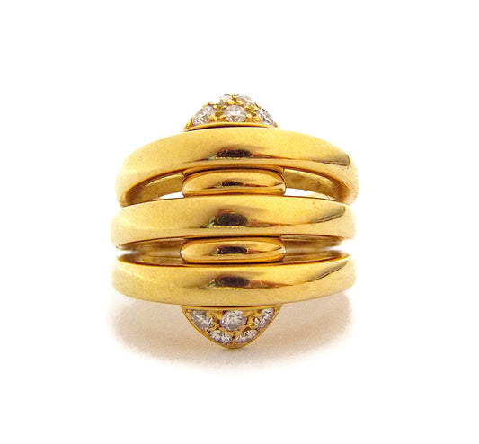 Bvlgari 18K Gold Diamond Ring