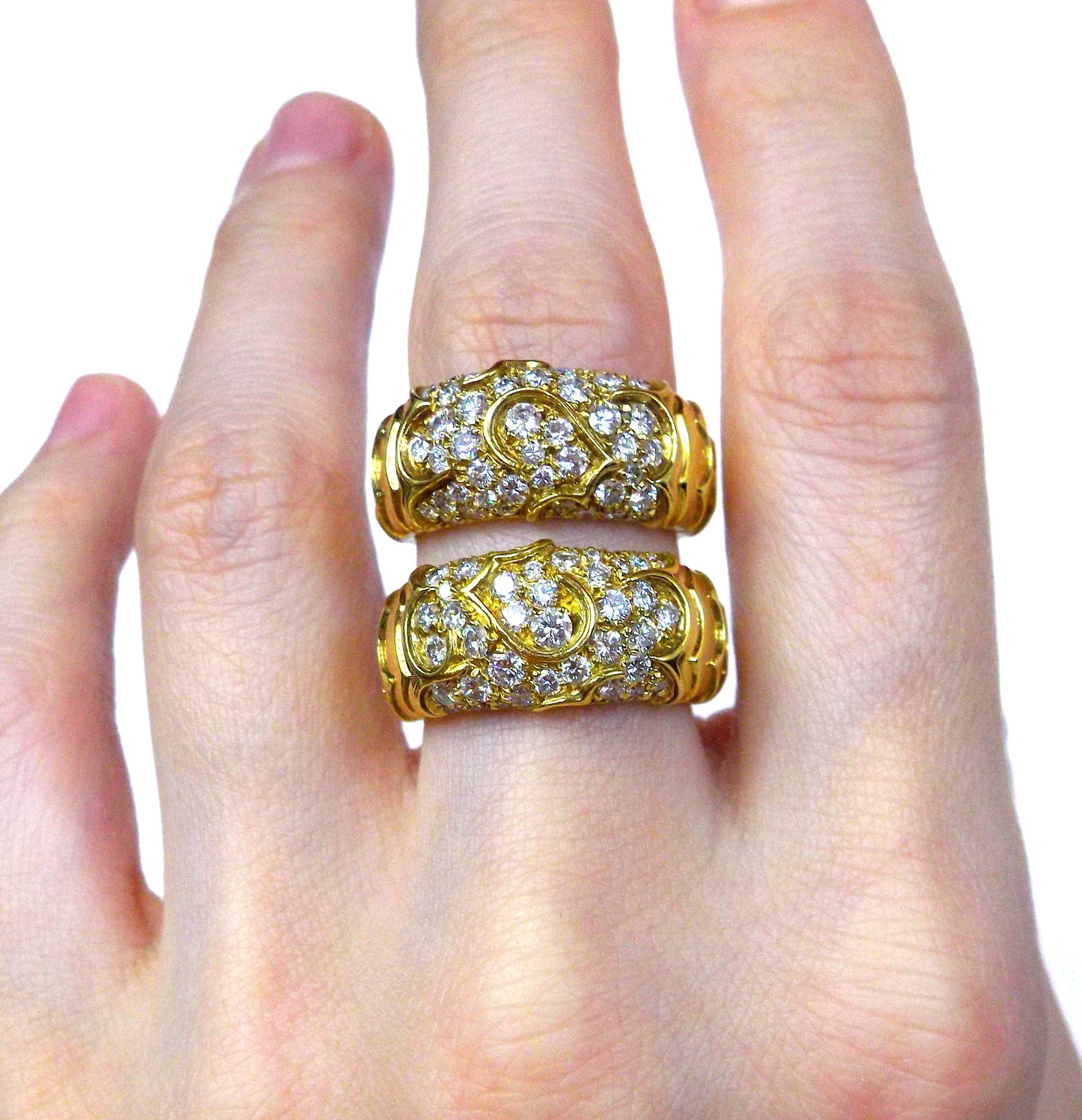 Marina B 'Onda' Diamond and Gold Rings