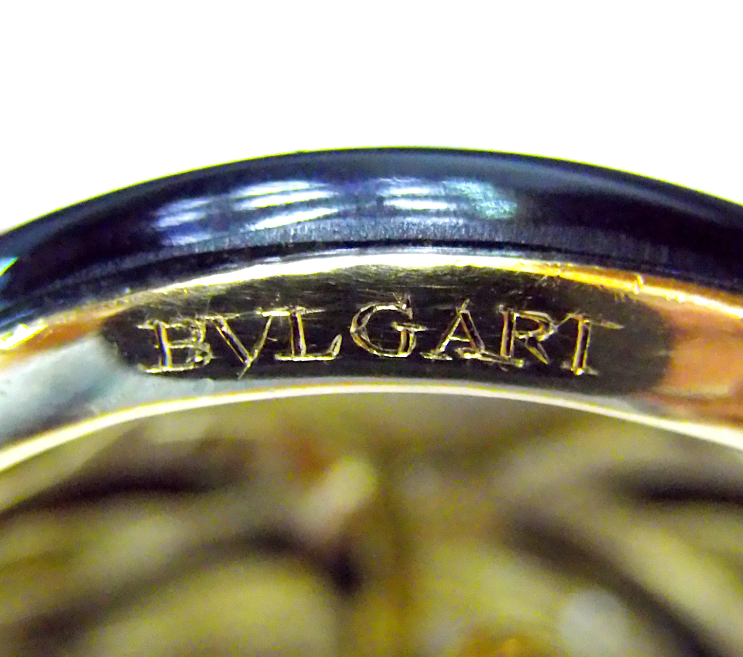 Bulgari Gold Diamond Mother-of-Pearl Onyx Tourmaline Brooch