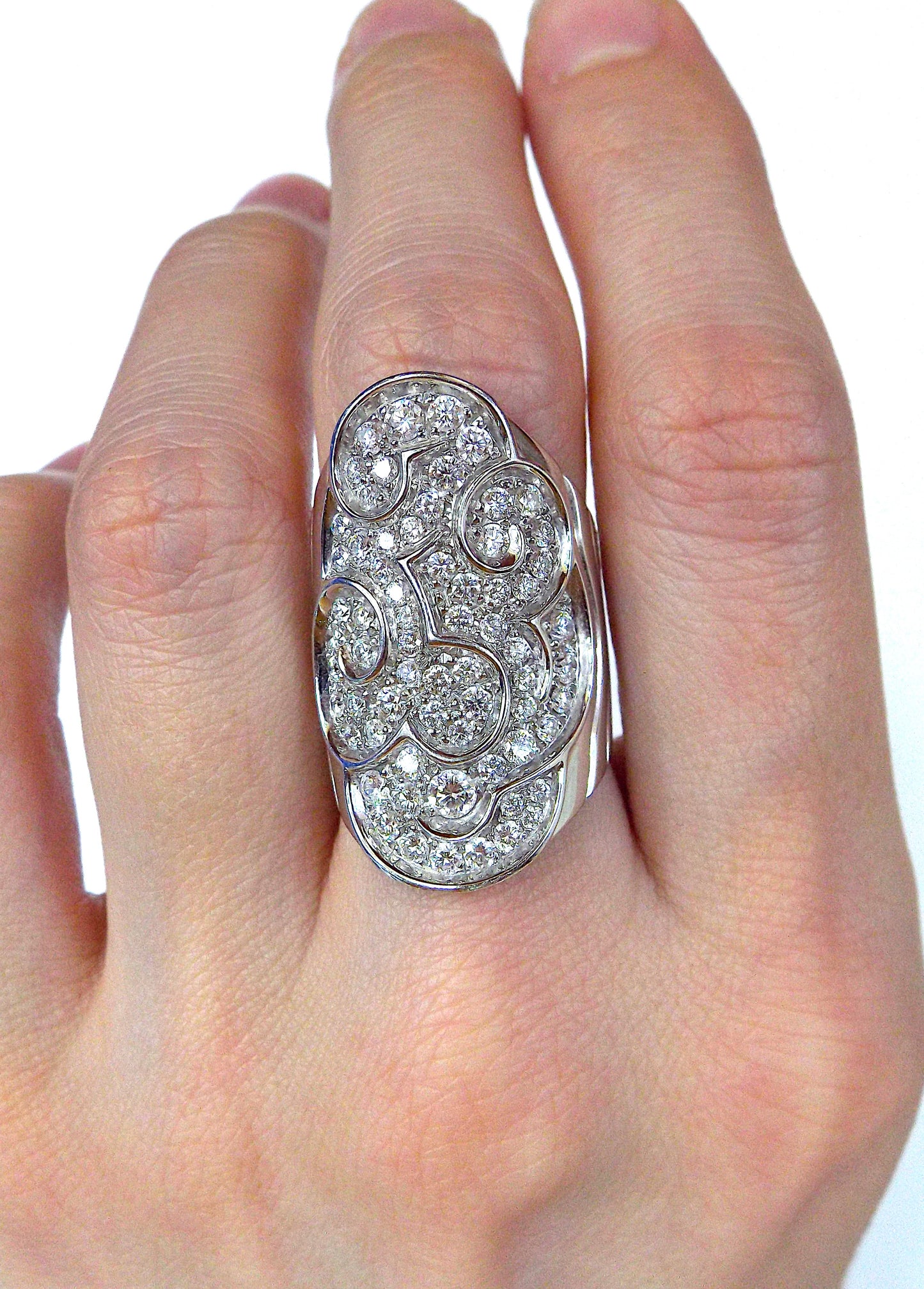 18K White Gold Marina B 'Onda' Diamond Ring