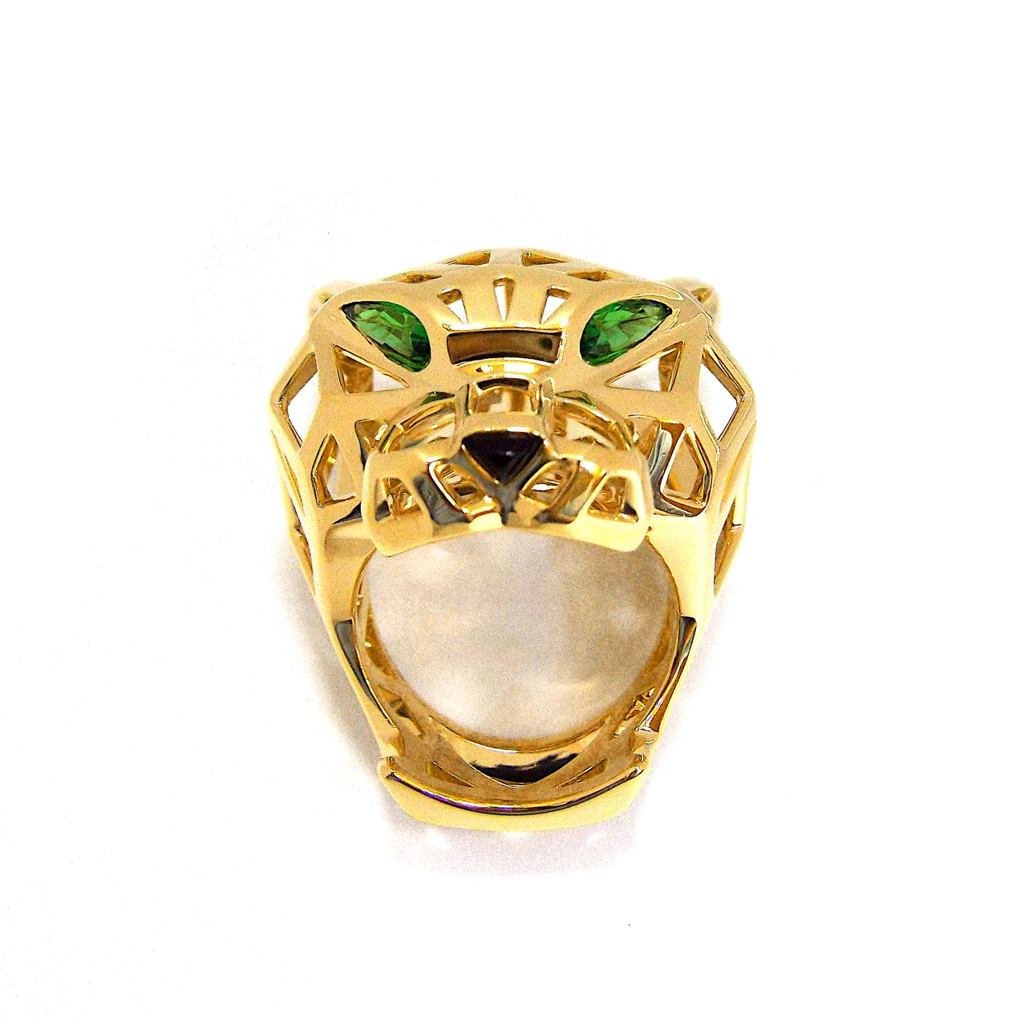 Panthère de Cartier 18K Yellow Gold Tsavorite Garnet Onyx Ring