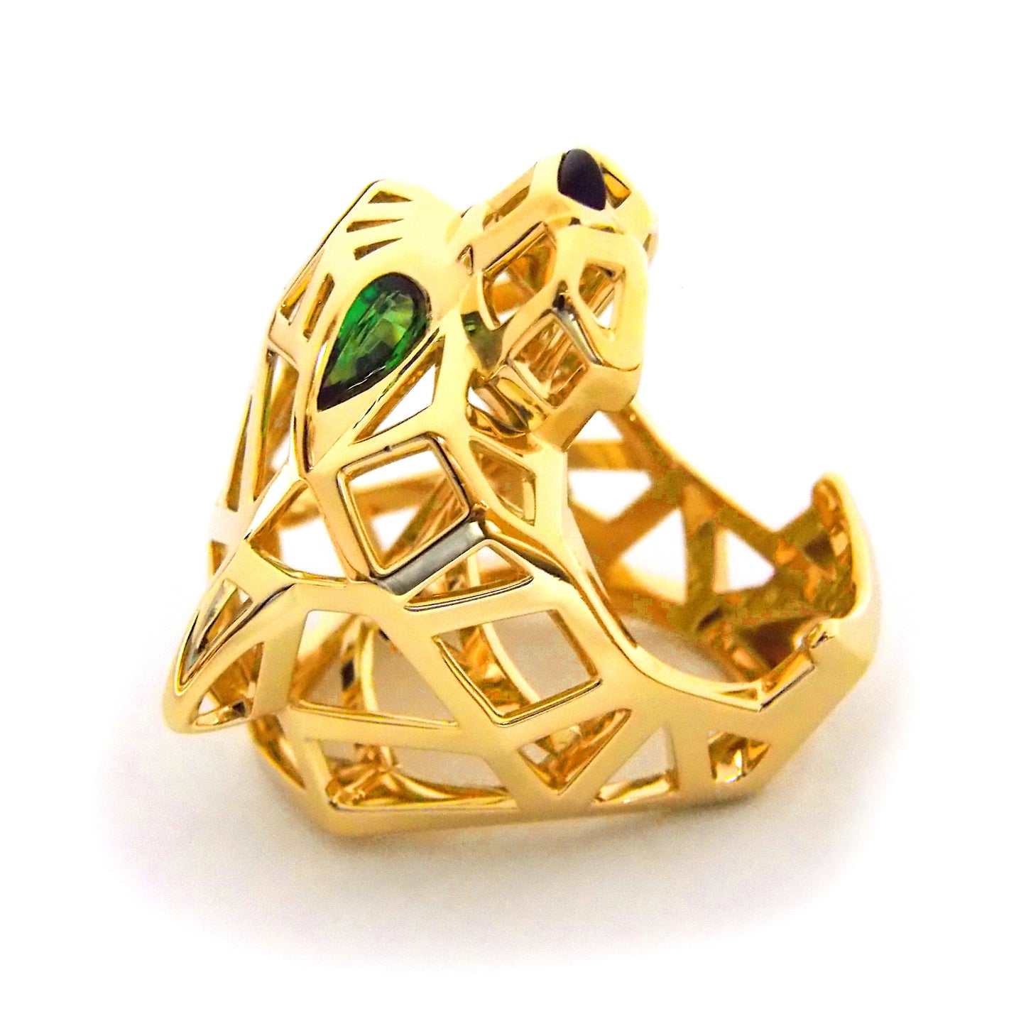 Panthère de Cartier 18K Yellow Gold Tsavorite Garnet Onyx Ring