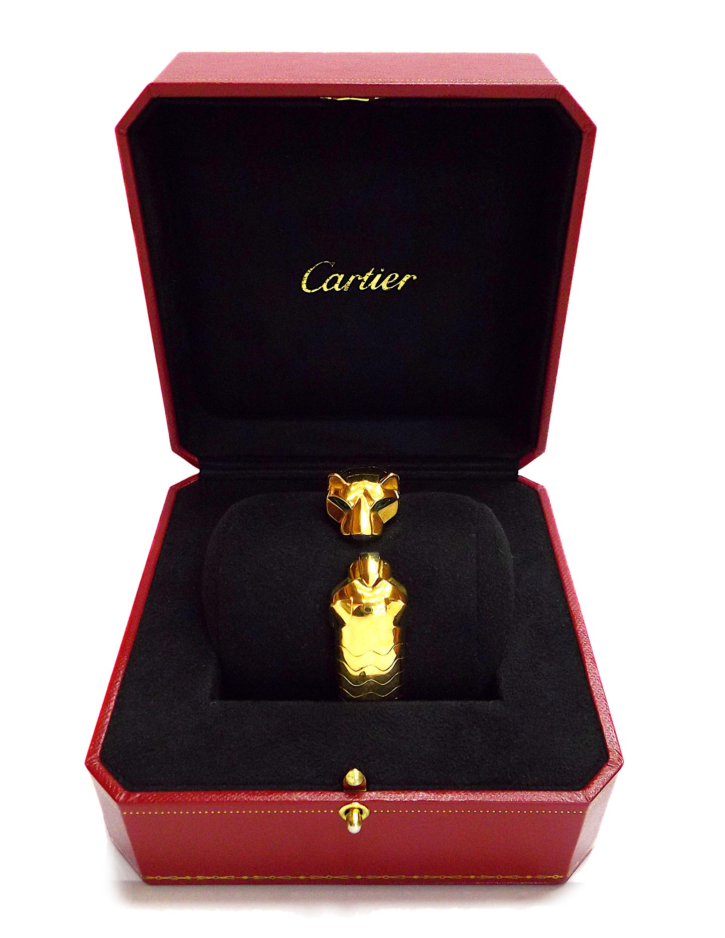 Cartier Emerald Onyx Gold 'PANTHÈRE' Cuff Bracelet