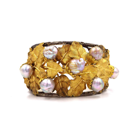 Buccellati 18K Yellow Gold  Grape Cultured Pearl Bracelet