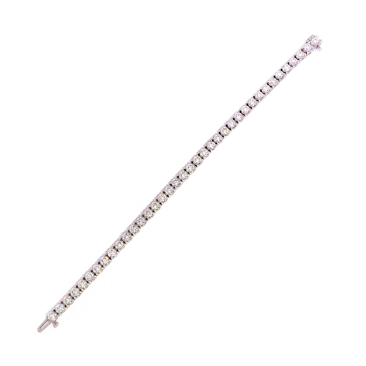 White Gold 9.68ct Diamond Tennis Bracelet